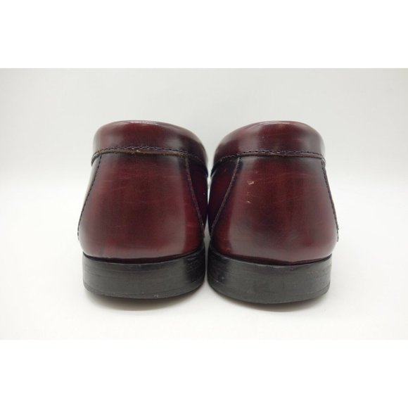 Johnston Murphy Burgundy Leather Tassel Slip On Loafers Shoes Men\'s 8.5 M main image 6
